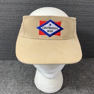 Centennial Bank Visor Unisex Adjustable Tan Embroidered Strapback